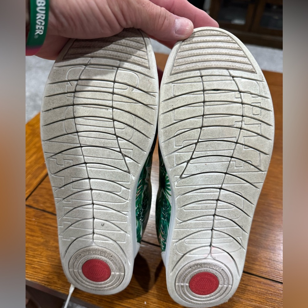 Fit Flop Women's White Leather Sneaker Tropical Comfort Shoes White Size 8 EUC!! - Picture 8 of 9